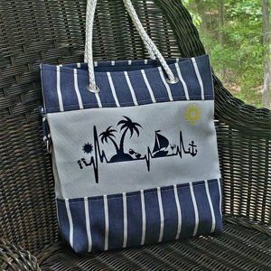 Brand New Custom Nautical/Coastal Tote Bag